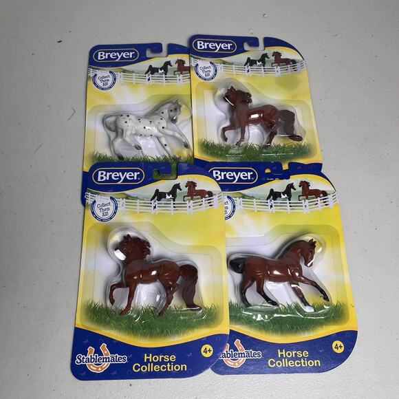 Breyer Stablemates Horses Lot Appaloosa Arabian Warmblood 4 Collectible Toys NEW - Picture 2 of 10